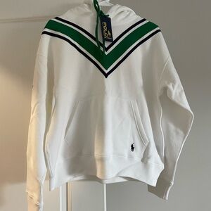 Polo Ralph Lauren US Open white hoodie sweatshirt. Size L. New with tags